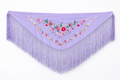 Súper oferta !Mantón Flamenco Bordado Clásico – de Chiffón 140 X 50 cm con flecos largos 40cm