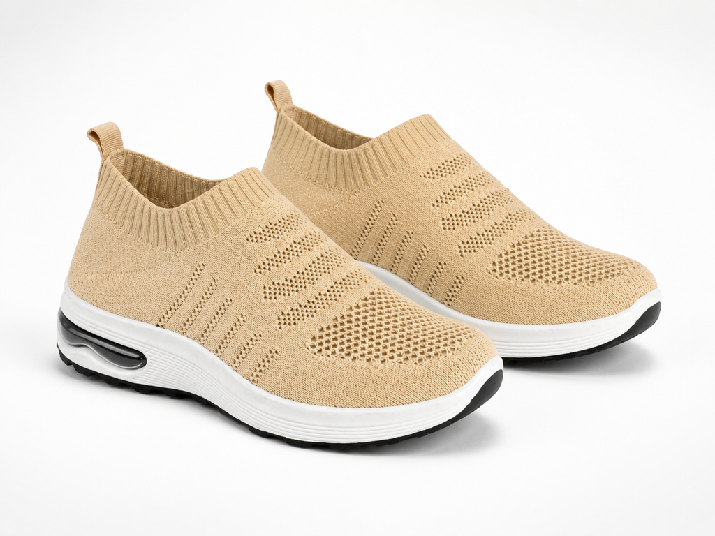 Zapatillas deportivas sin cordones para mujer | Tejido transpirable y suela ligera | Cómodas para caminar y uso diario