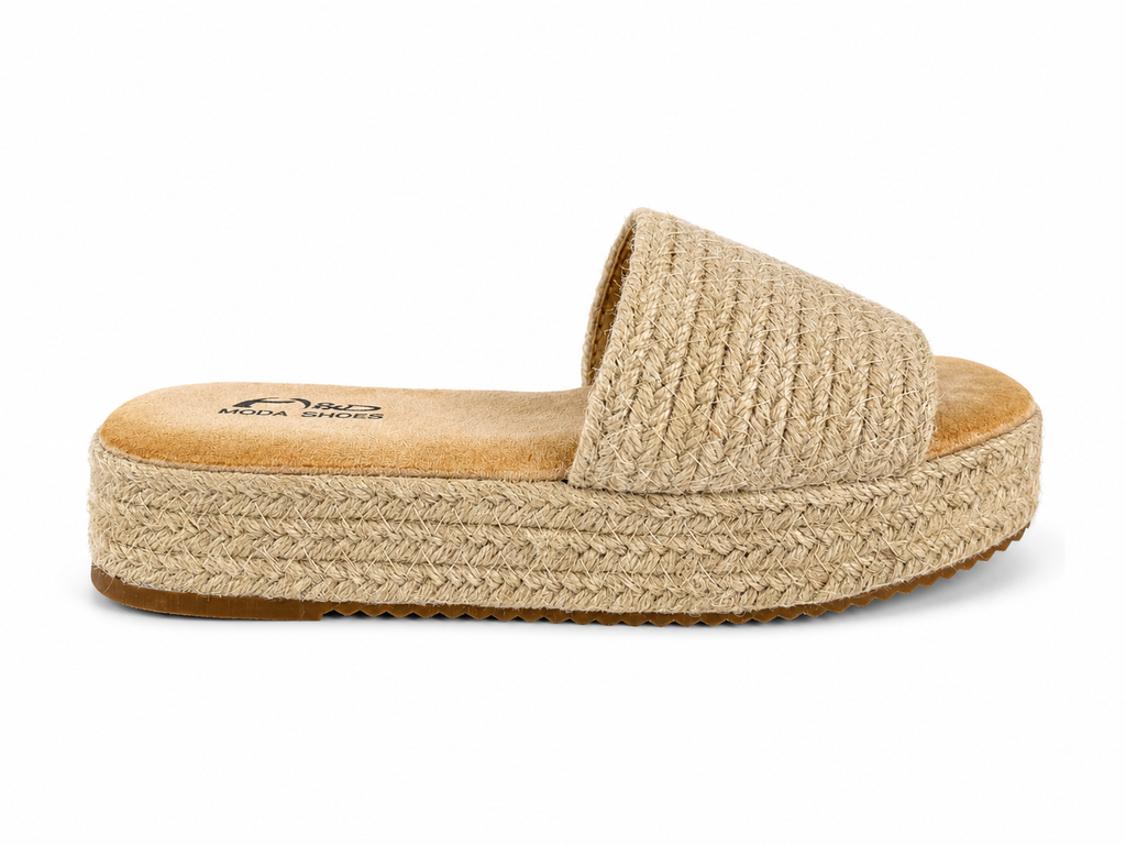 Sandalias de plataforma estilo esparto para mujer｜Cómodas, ligeras y antideslizantes｜Perfectas para verano