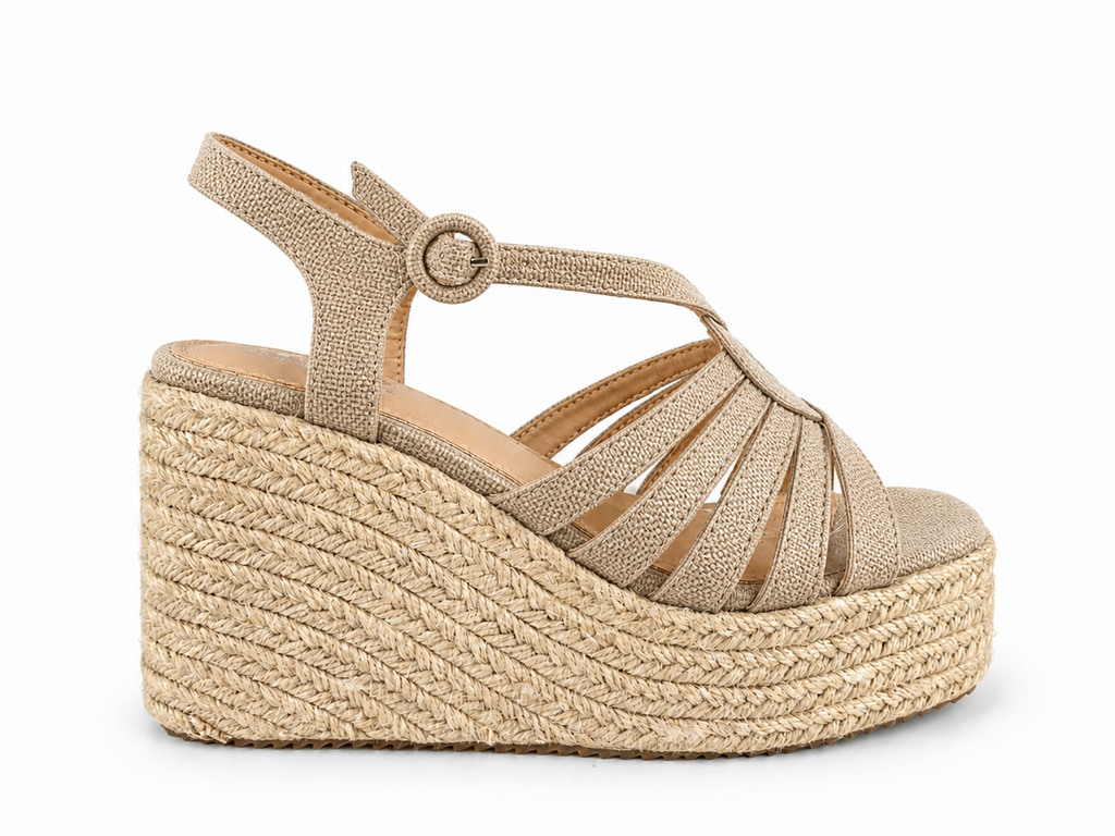 Sandalias de tacón ancho para mujer | Tiras finas con hebilla | Elegantes y cómodas para verano