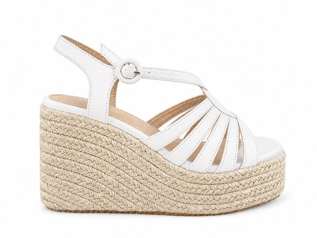 Sandalias de tacón ancho para mujer | Tiras finas con hebilla | Elegantes y cómodas para verano