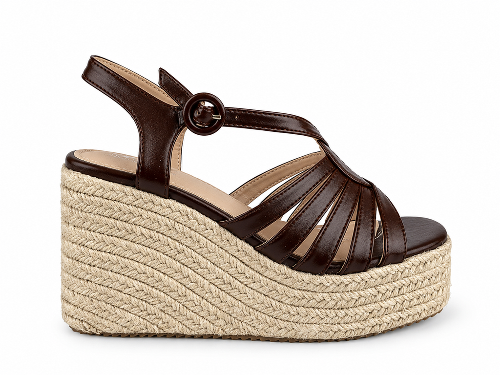 Sandalias de tacón ancho para mujer | Tiras finas con hebilla | Elegantes y cómodas para verano